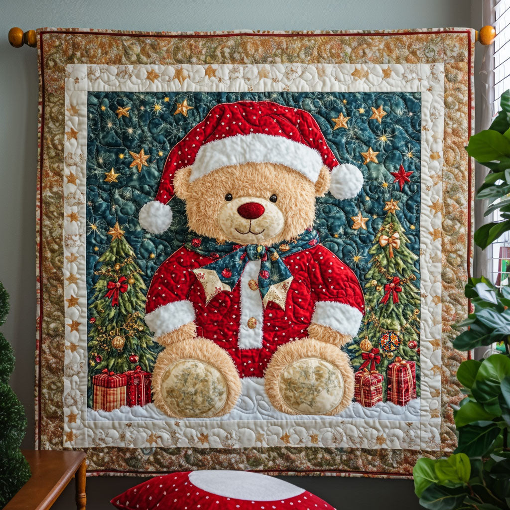 Christmas Bear Quiet Moments Quilt Blanket