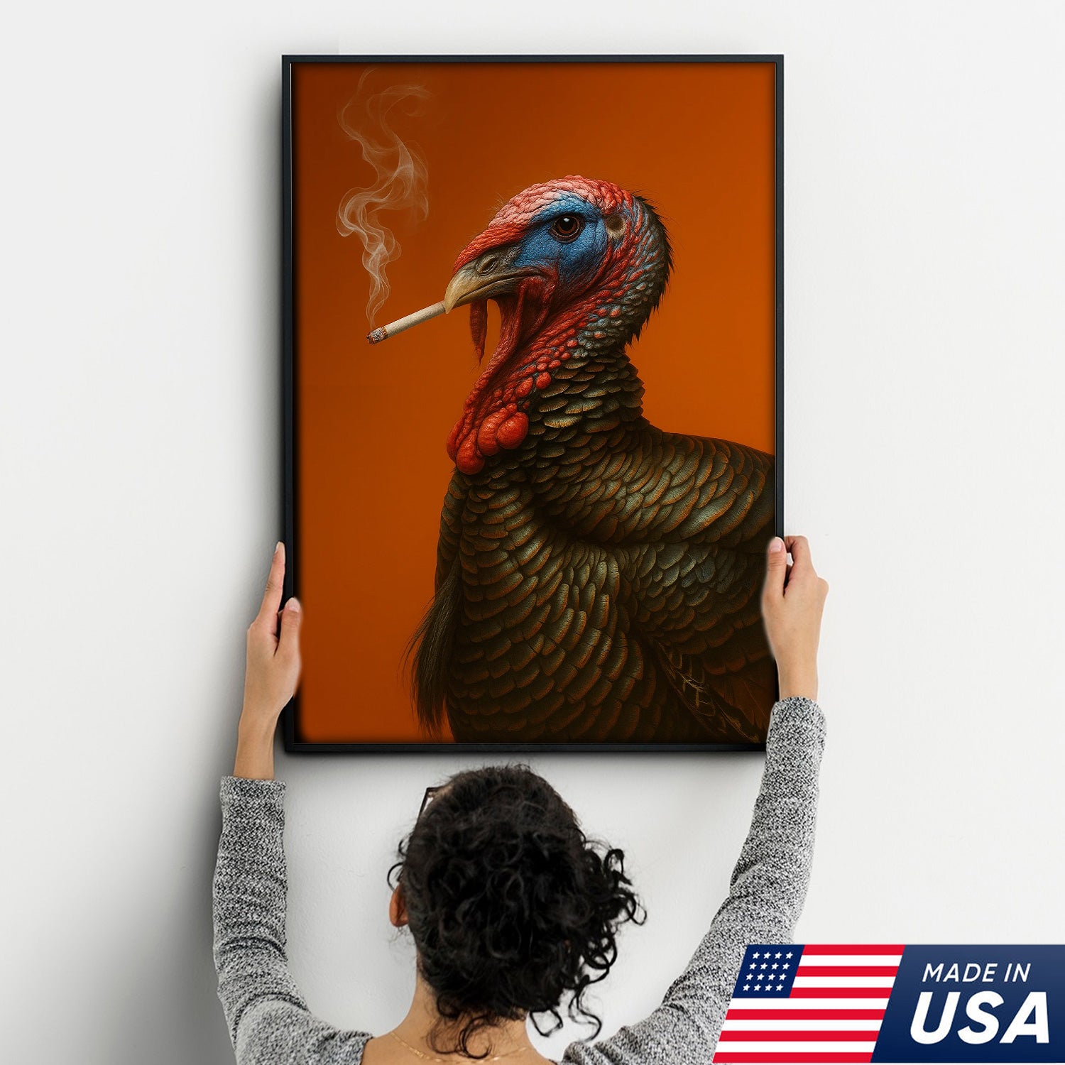 Wild Turkey Canvas Wall Art – Rustic Wildlife Decor for Cabin, Lodge & Hunting Enthusiasts