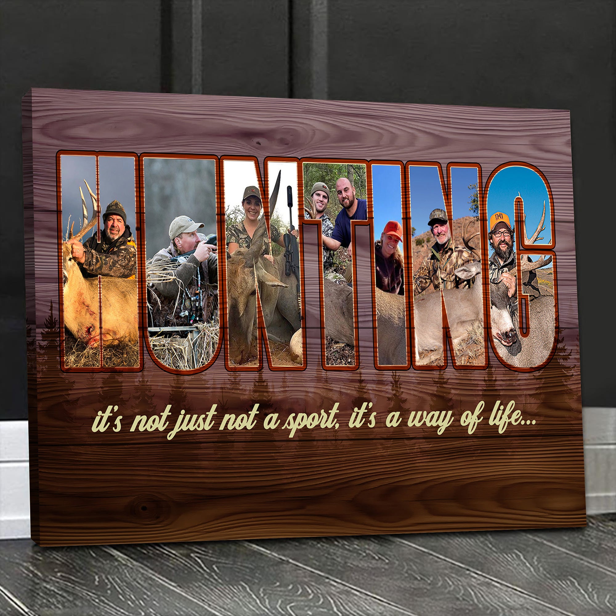Personalized Hunting Canvas – Custom Photo Collage for Hunters, Hunting Is Not Just a Sport It’s a Way of Life Wall Art
