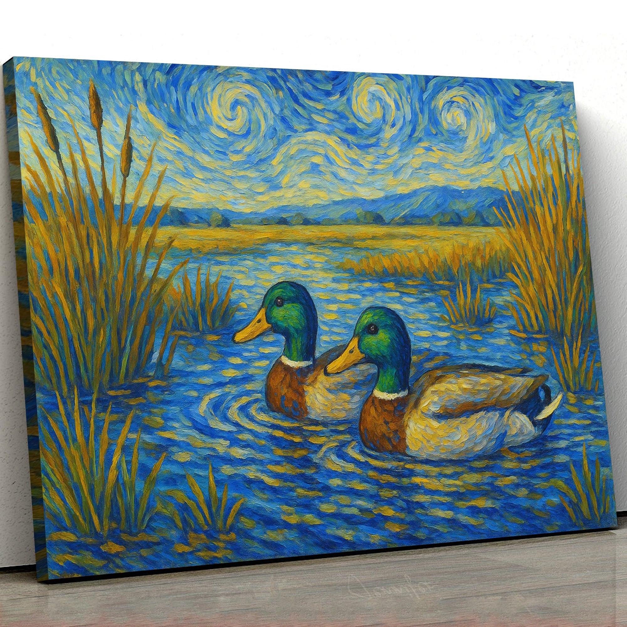 Mallard Duck Hunting Canvas – Rustic Wildlife Wall Art for Hunters