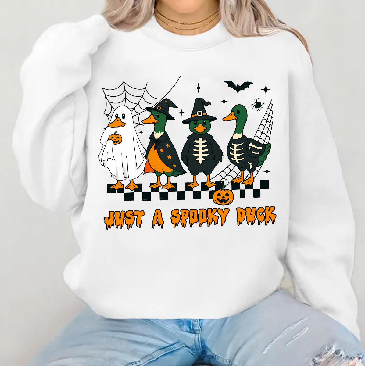 Just A Spooky Duck T-Shirt - Funny Halloween Duck Design | Perfect for Halloween Lovers & Duck Enthusiasts