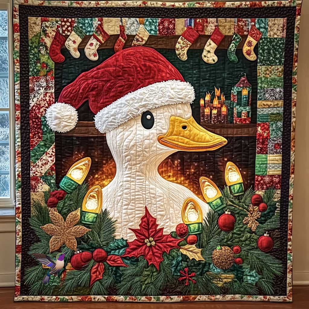 Santa Duck Quilt Blanket