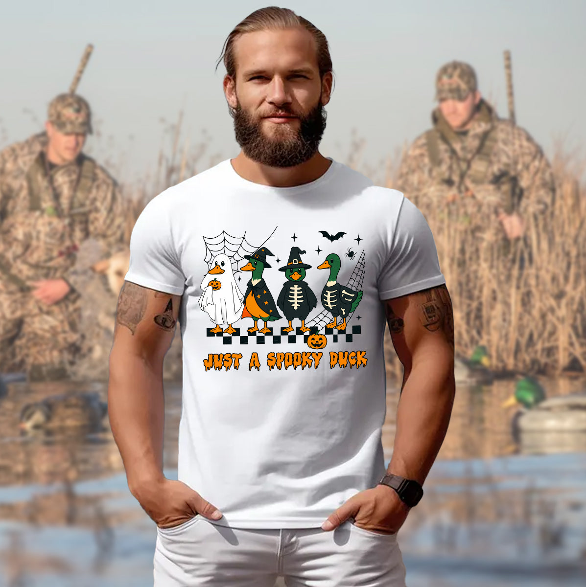 Just A Spooky Duck T-Shirt - Funny Halloween Duck Design | Perfect for Halloween Lovers & Duck Enthusiasts