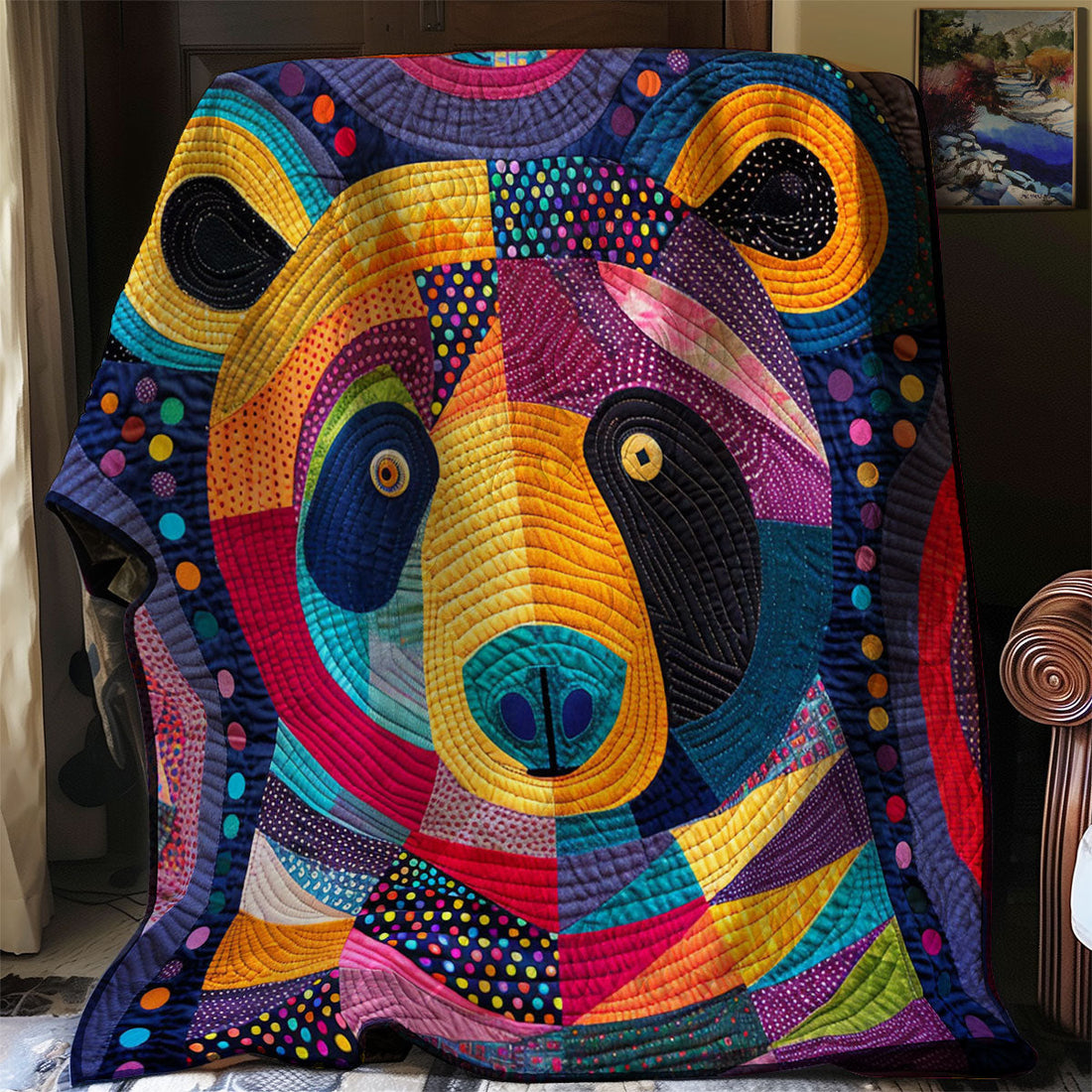 Spectrum Bear Quiet Moments Quilt Blanket
