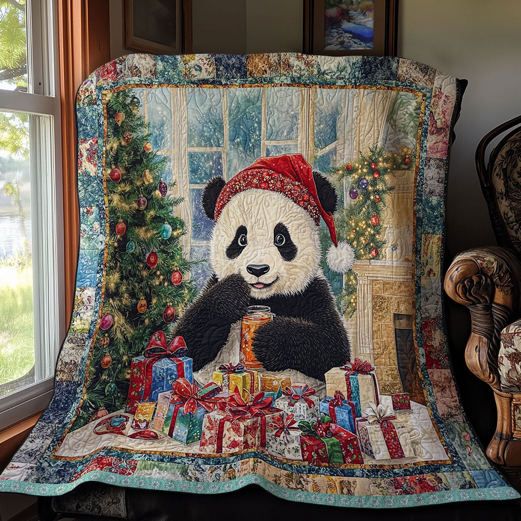 Panda Christmas Cozy Retreat Quilt Blanket