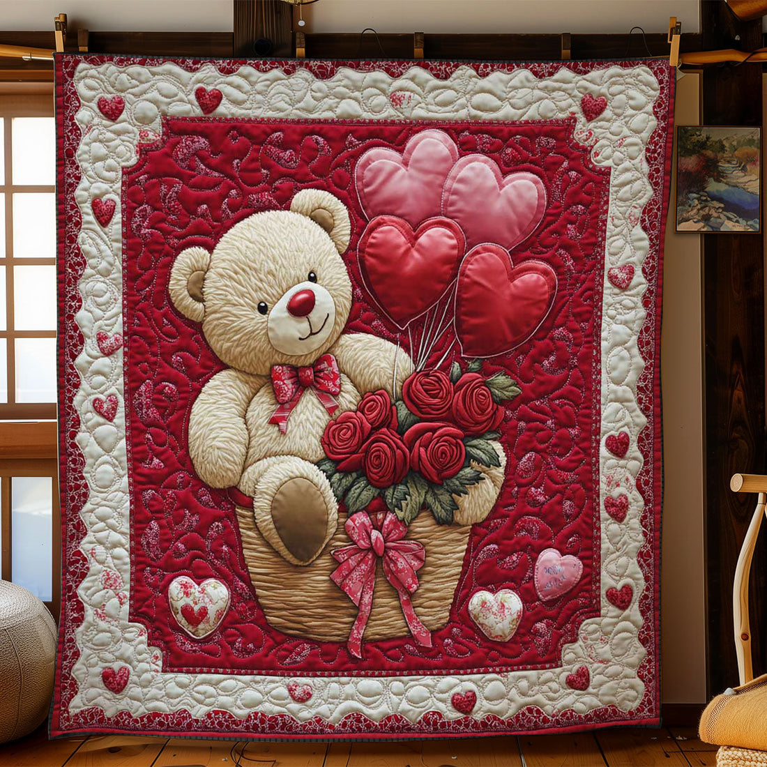 Sweetheart Bear Quilt Blanket