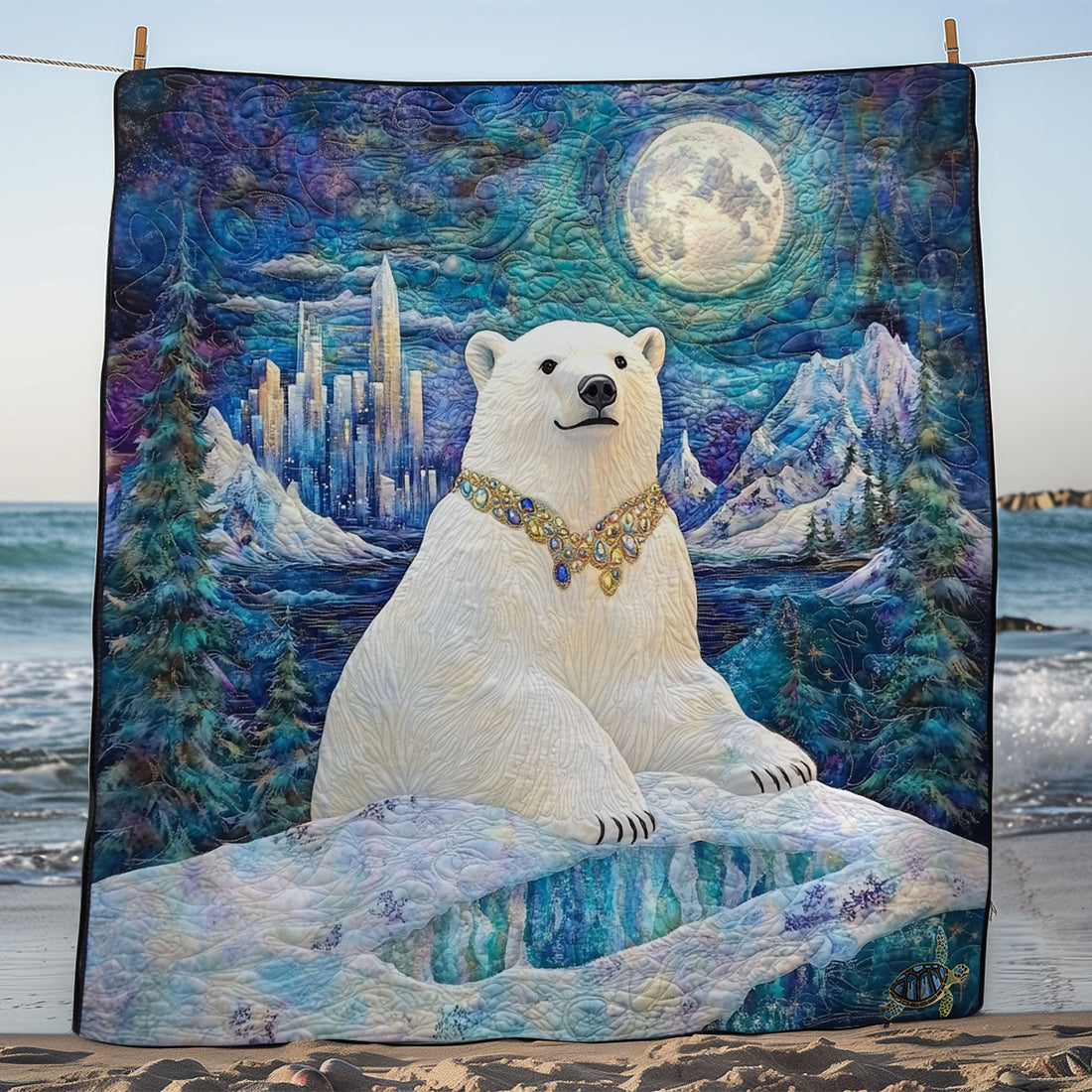 Polar Bear Warm Embrace Quilt Blanket