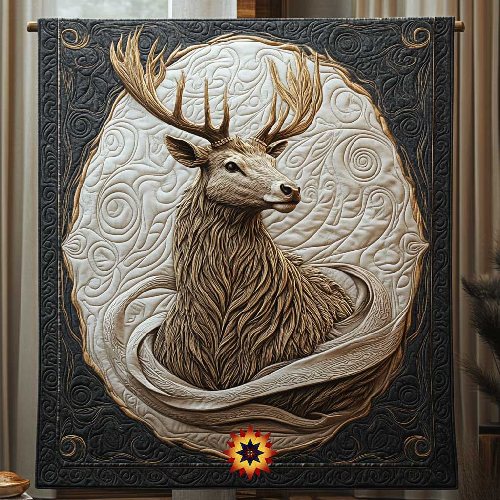 Graceful Stag Quilt Blanket