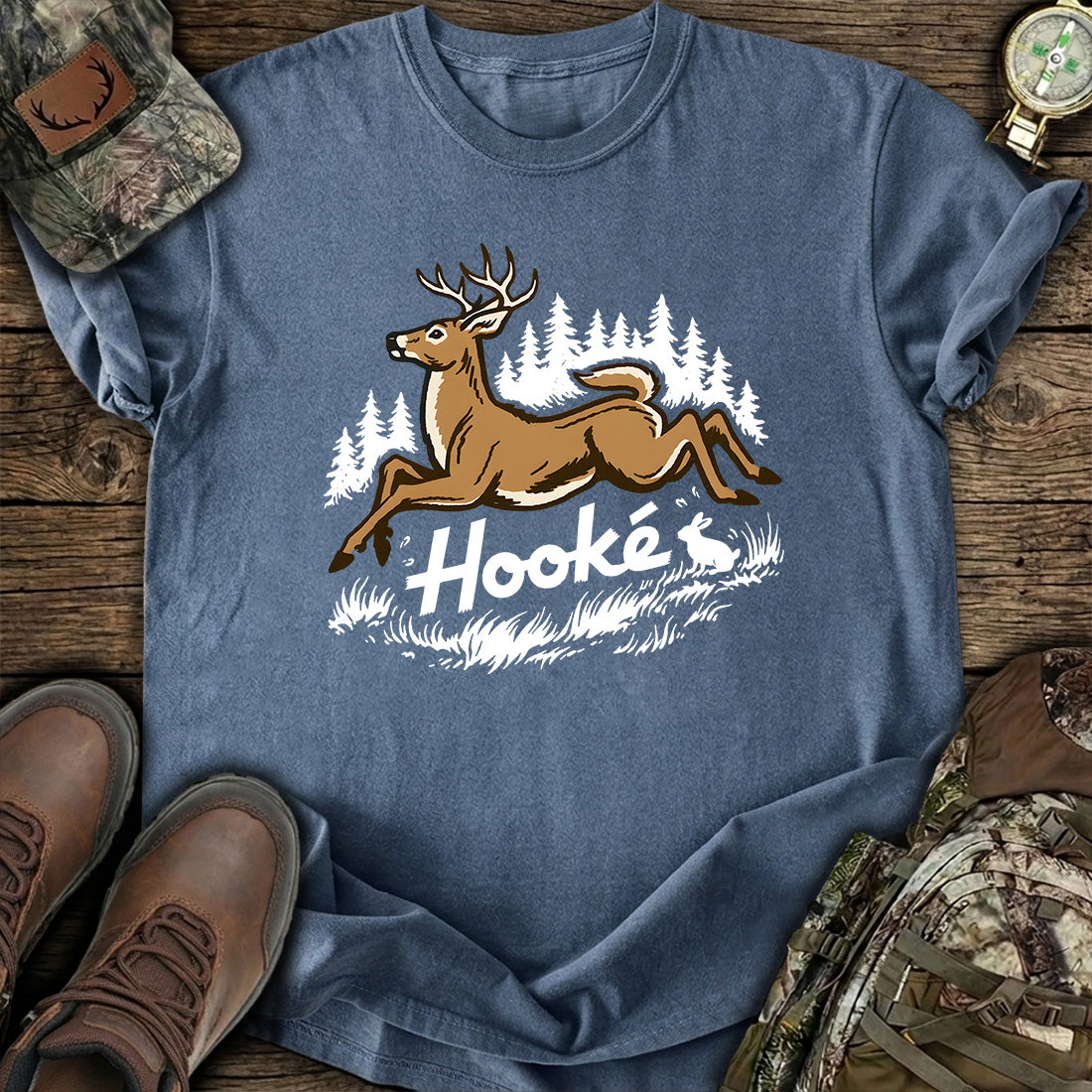 Hooke Deer Hunting Vintage T-Shirt