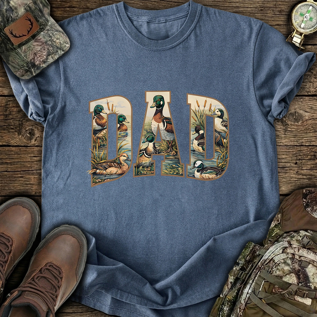 Duck Hunting Dad Camo T-Shirt