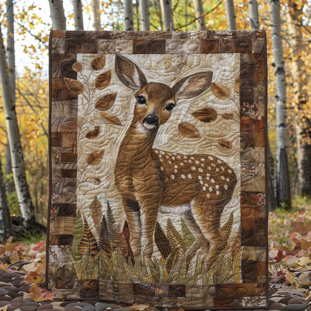 Baby Deer Quilt Blanket