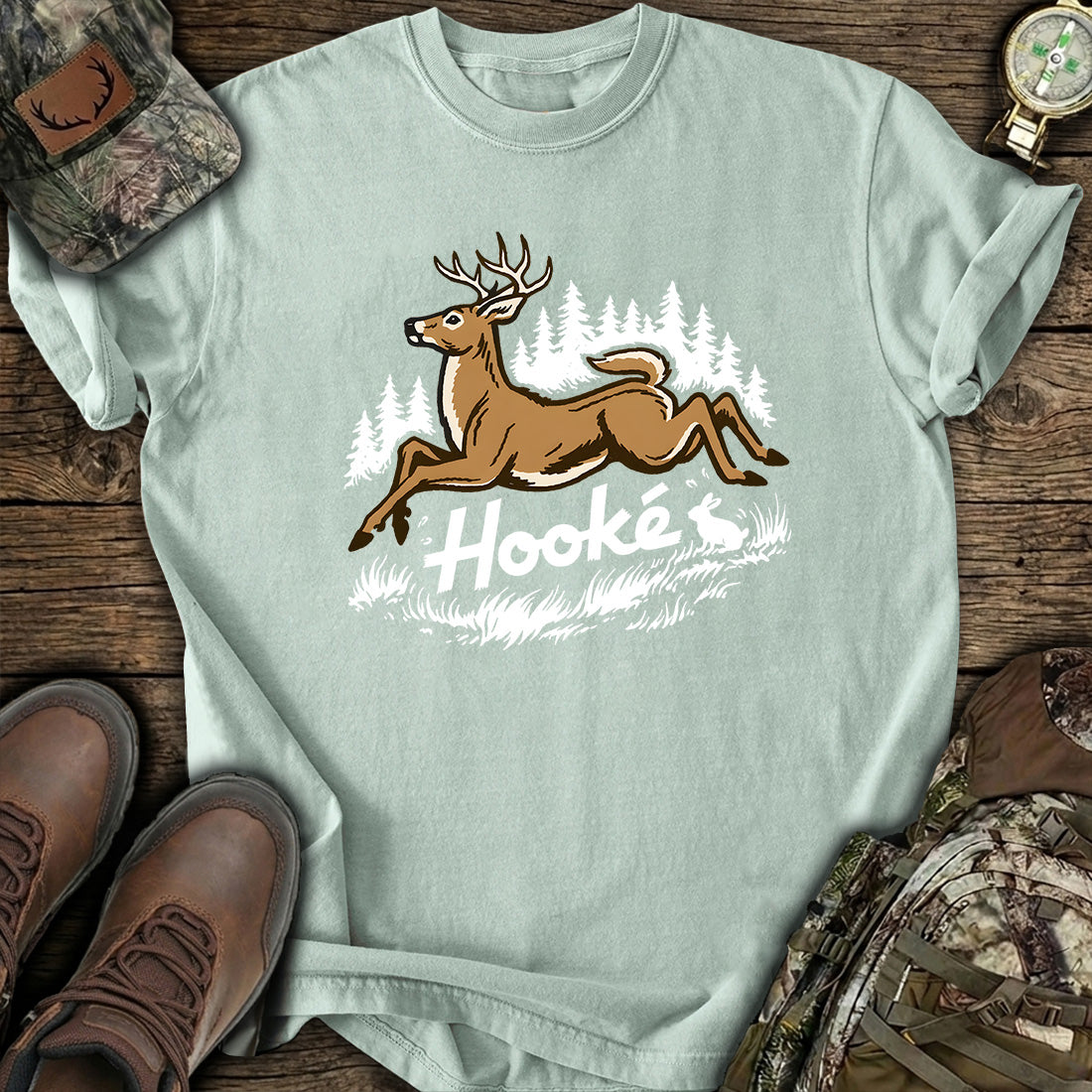 Hooke Deer Hunting Vintage T-Shirt