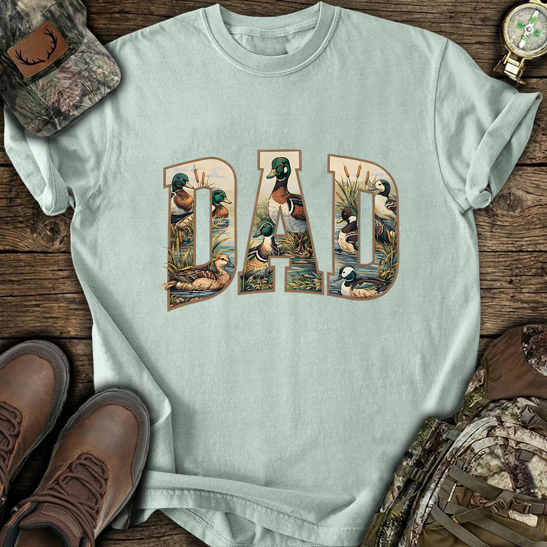 Duck Hunting Dad Camo T-Shirt