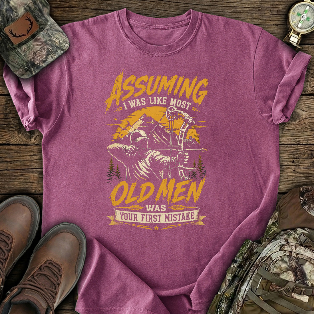 Old Men Hunting Mistake T-Shirt