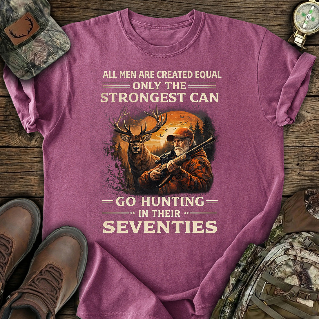 Hunting Seventies Strong Men T-Shirt
