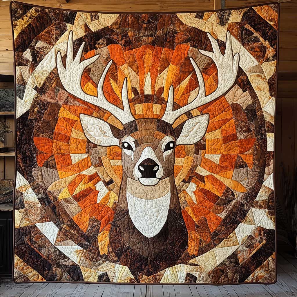 Chief Stag Quilt Blanket