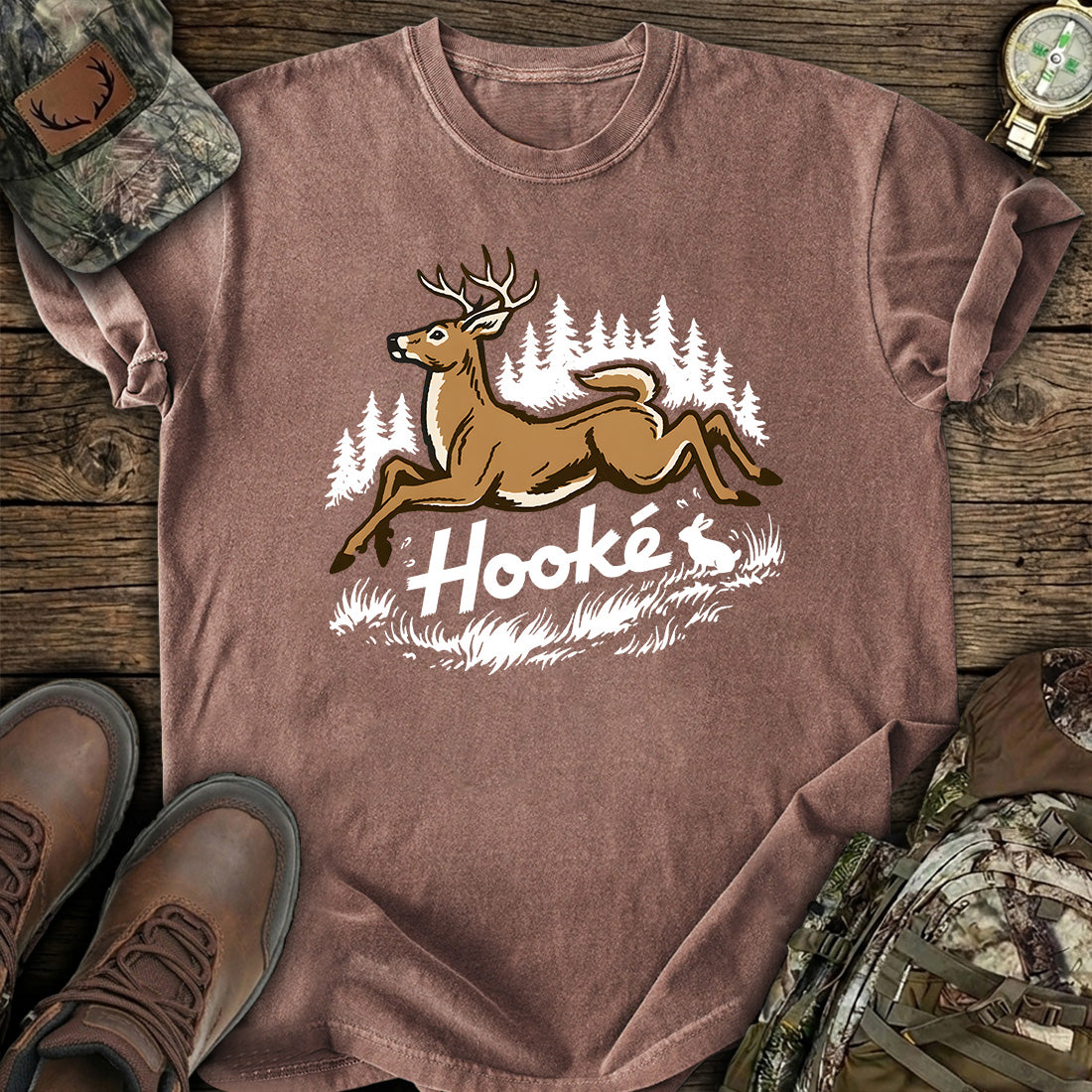 Hooke Deer Hunting Vintage T-Shirt