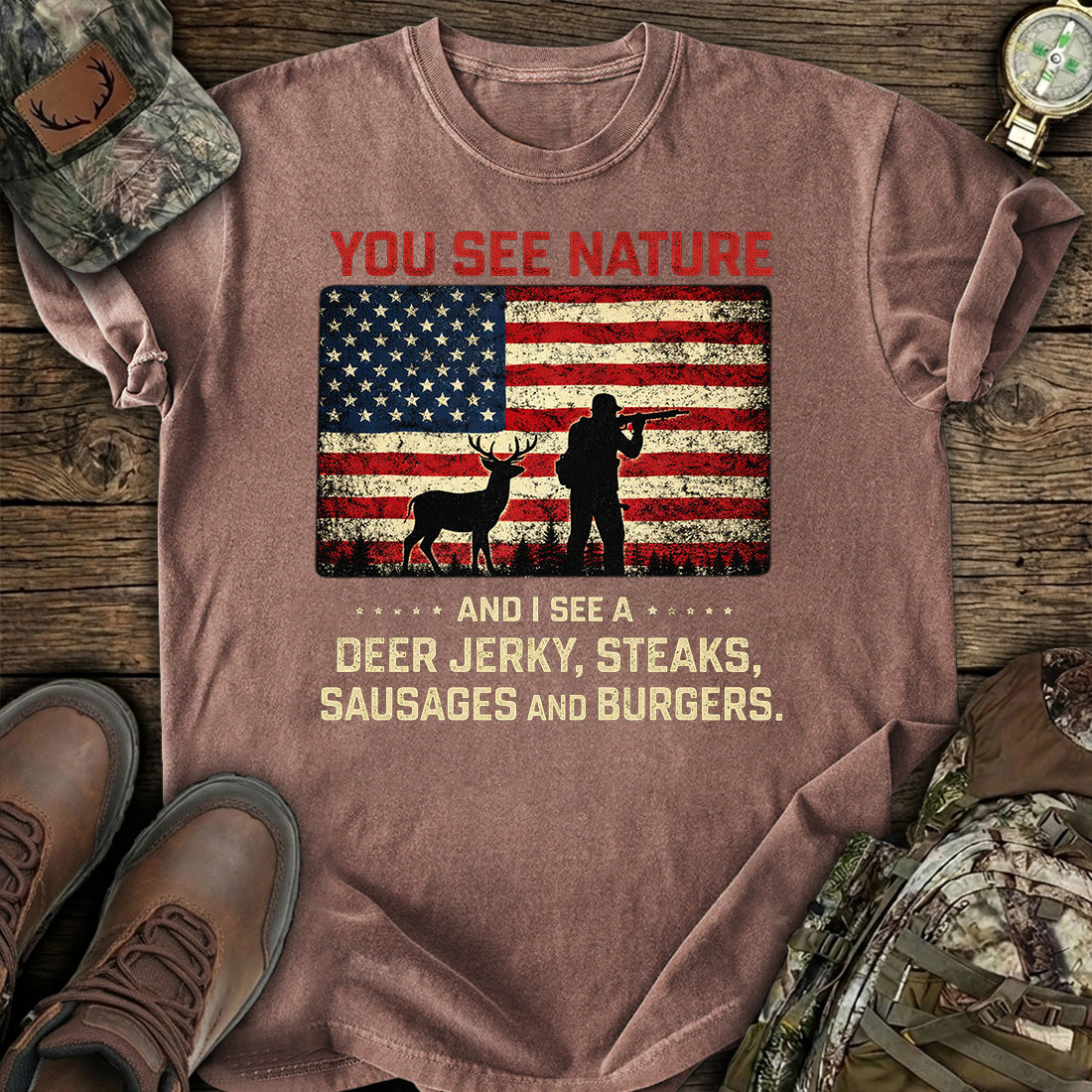 You See Nature I See Deer T-Shirt