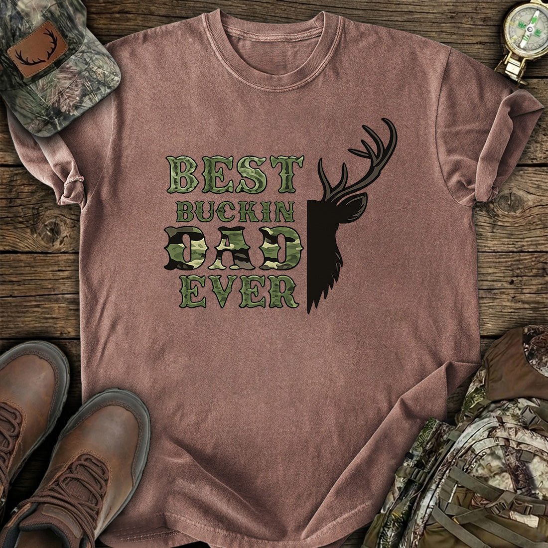 Best Buckin Dad Ever Hunting T-Shirt