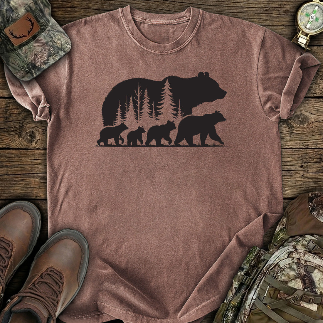 Bear Family Forest T-Shirt