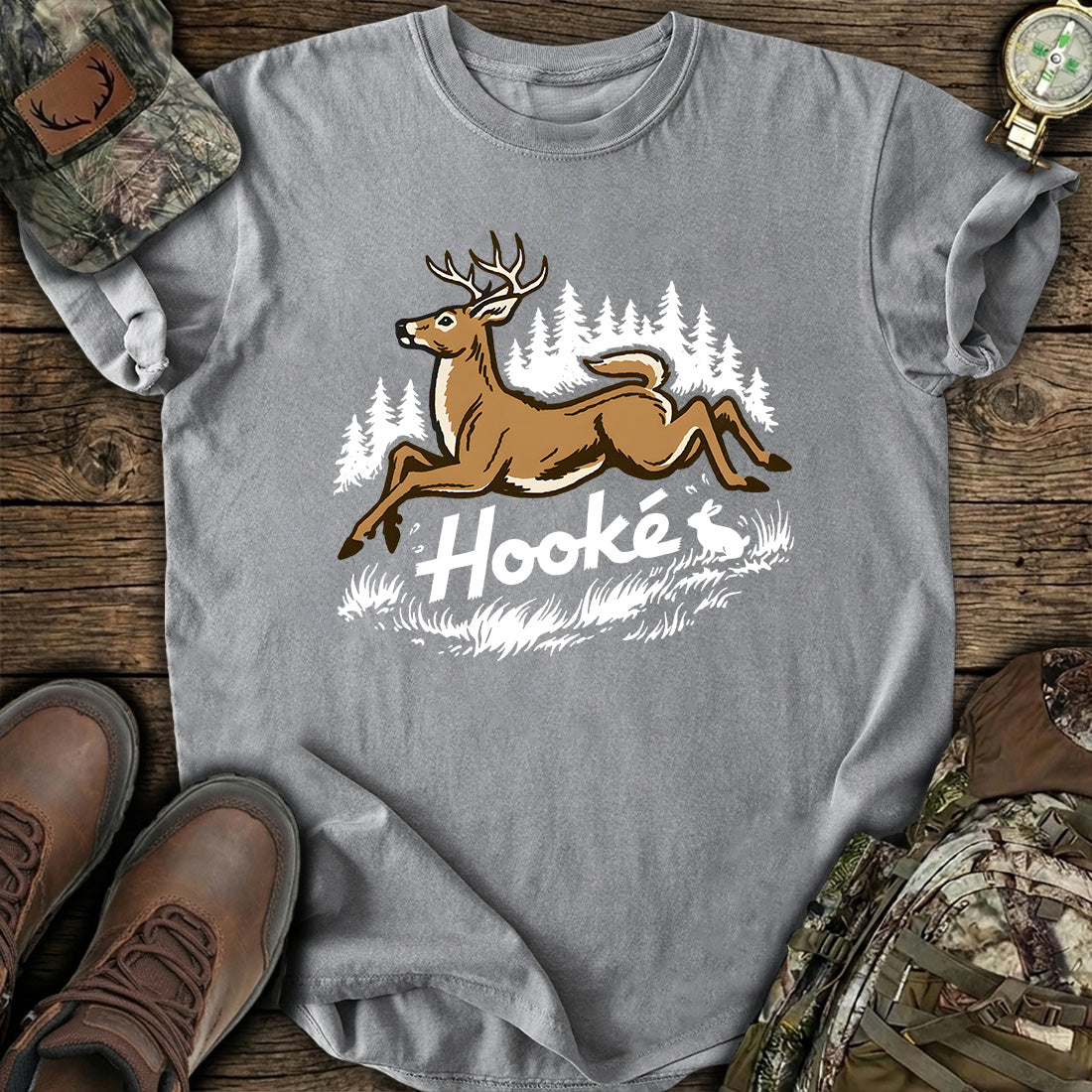 Hooke Deer Hunting Vintage T-Shirt