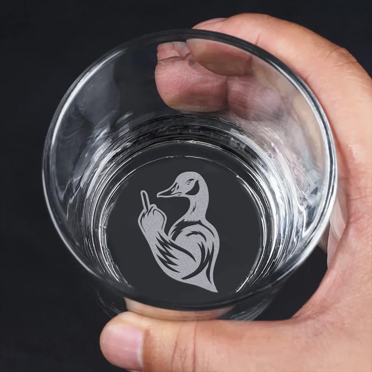 Goose Hunting Engraved Whiskey Glass – Funny Whiskey Glass 2025 Limited Edition for Hunters & Whiskey Lovers