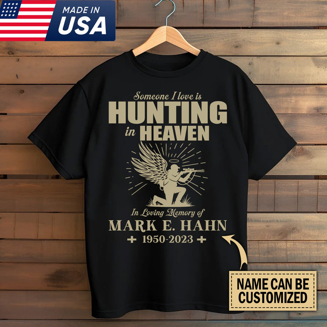 Personalized In Loving Memory Hunting Shirt – Custom Angel Hunter, Memorial Gift for Loved One