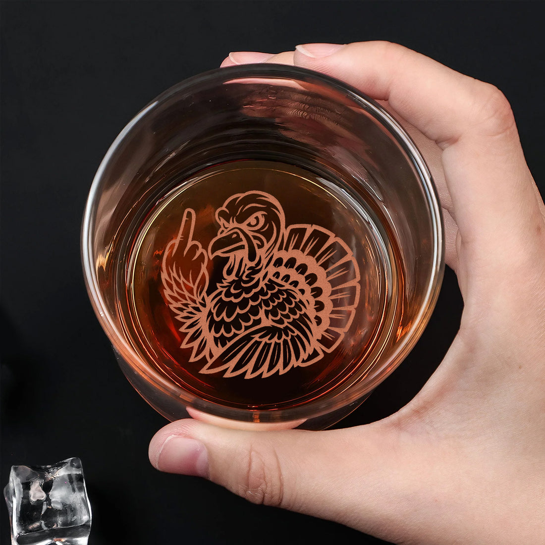 Badass Turkey Engraved Whiskey Glass – Funny Hunting Whiskey Glass 2025 Limited Edition for Hunters & Whiskey Lovers