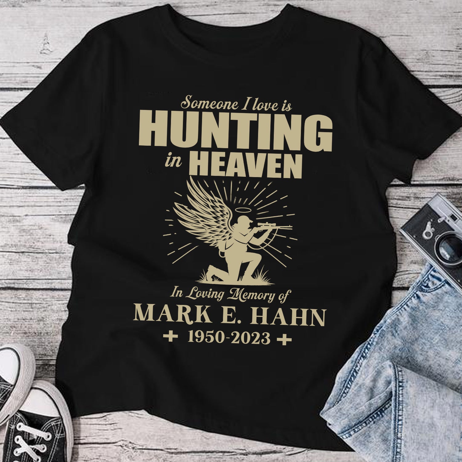 Personalized In Loving Memory Hunting Shirt – Custom Angel Hunter, Memorial Gift for Loved One