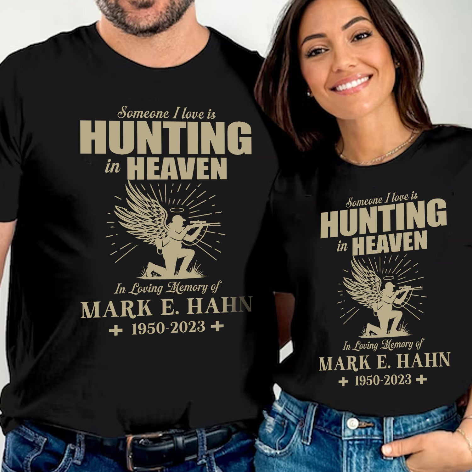 Personalized In Loving Memory Hunting Shirt – Custom Angel Hunter, Memorial Gift for Loved One