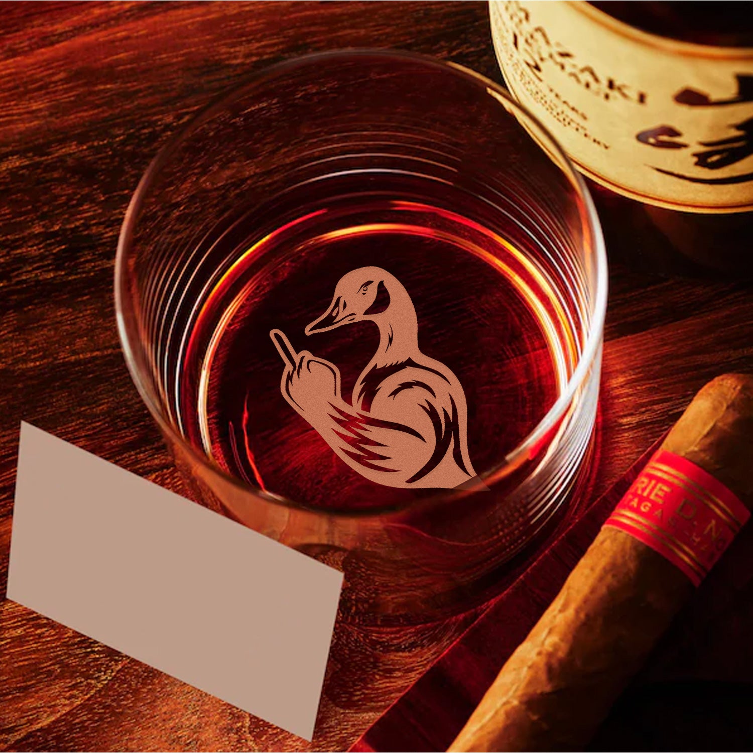 Goose Hunting Engraved Whiskey Glass – Funny Whiskey Glass 2025 Limited Edition for Hunters & Whiskey Lovers