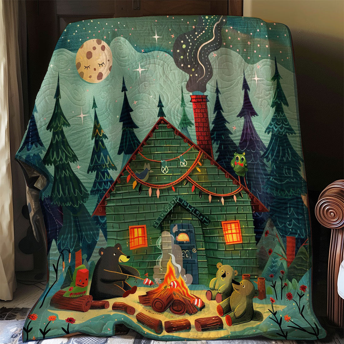 Bears Together Woodland Comfort Quilt Blanket