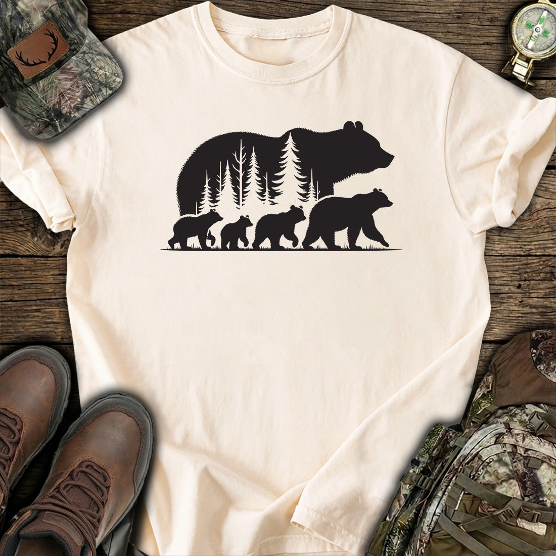 Bear Family Forest T-Shirt