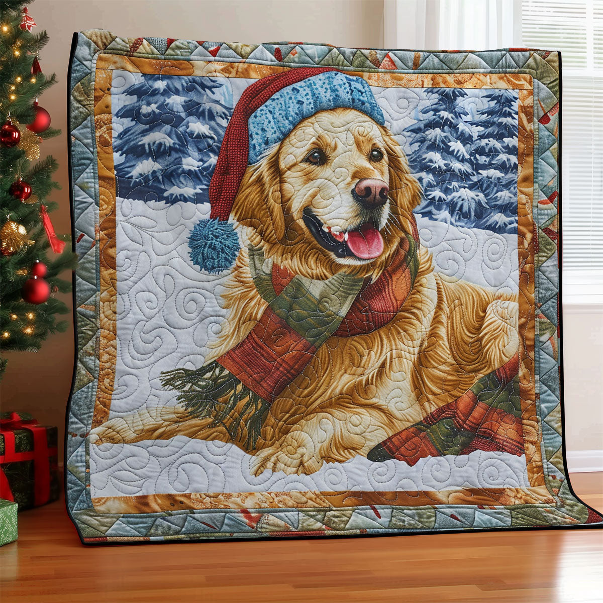 Christmas Beagles Quilt Blanket