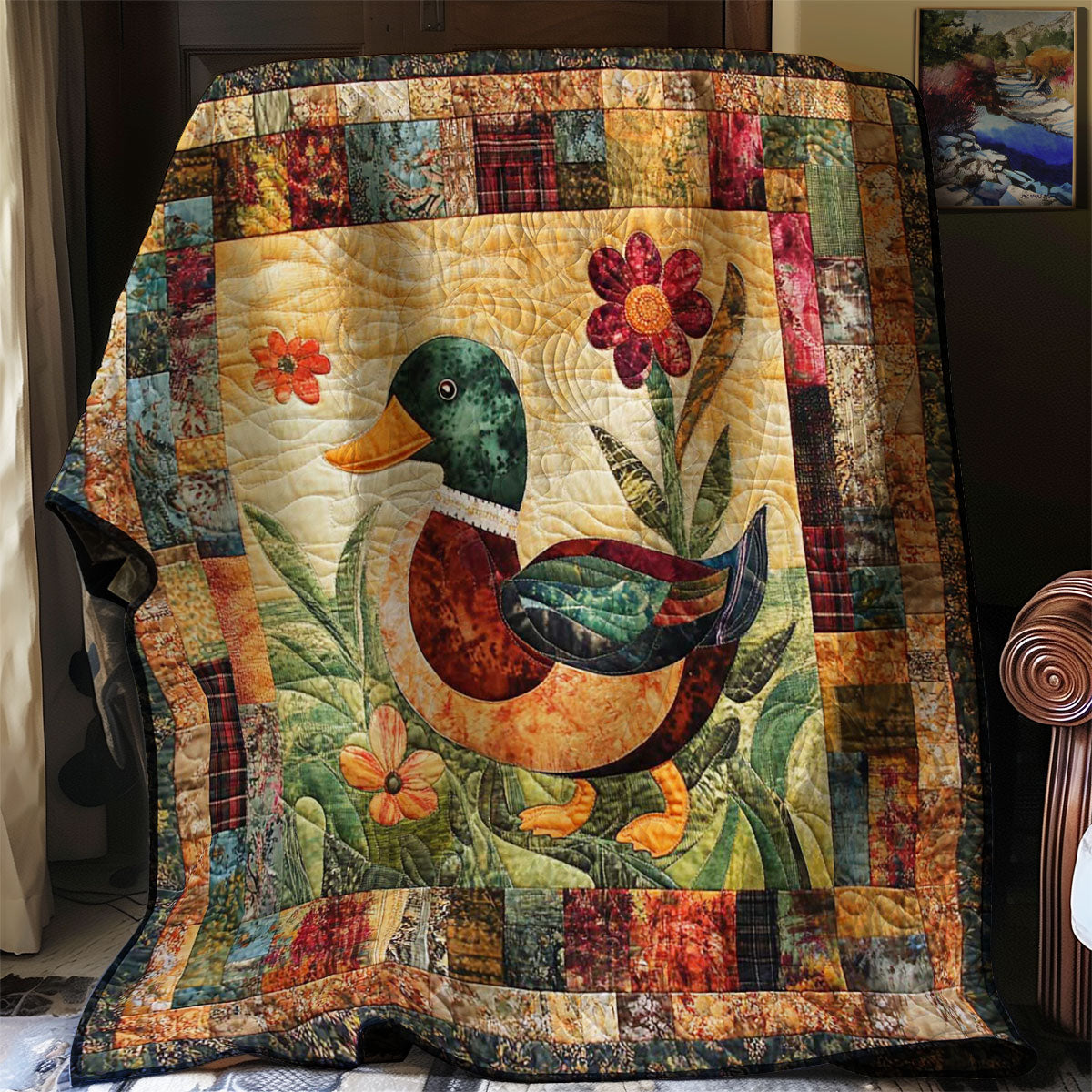 Duck Forest Haven Quilt Blanket