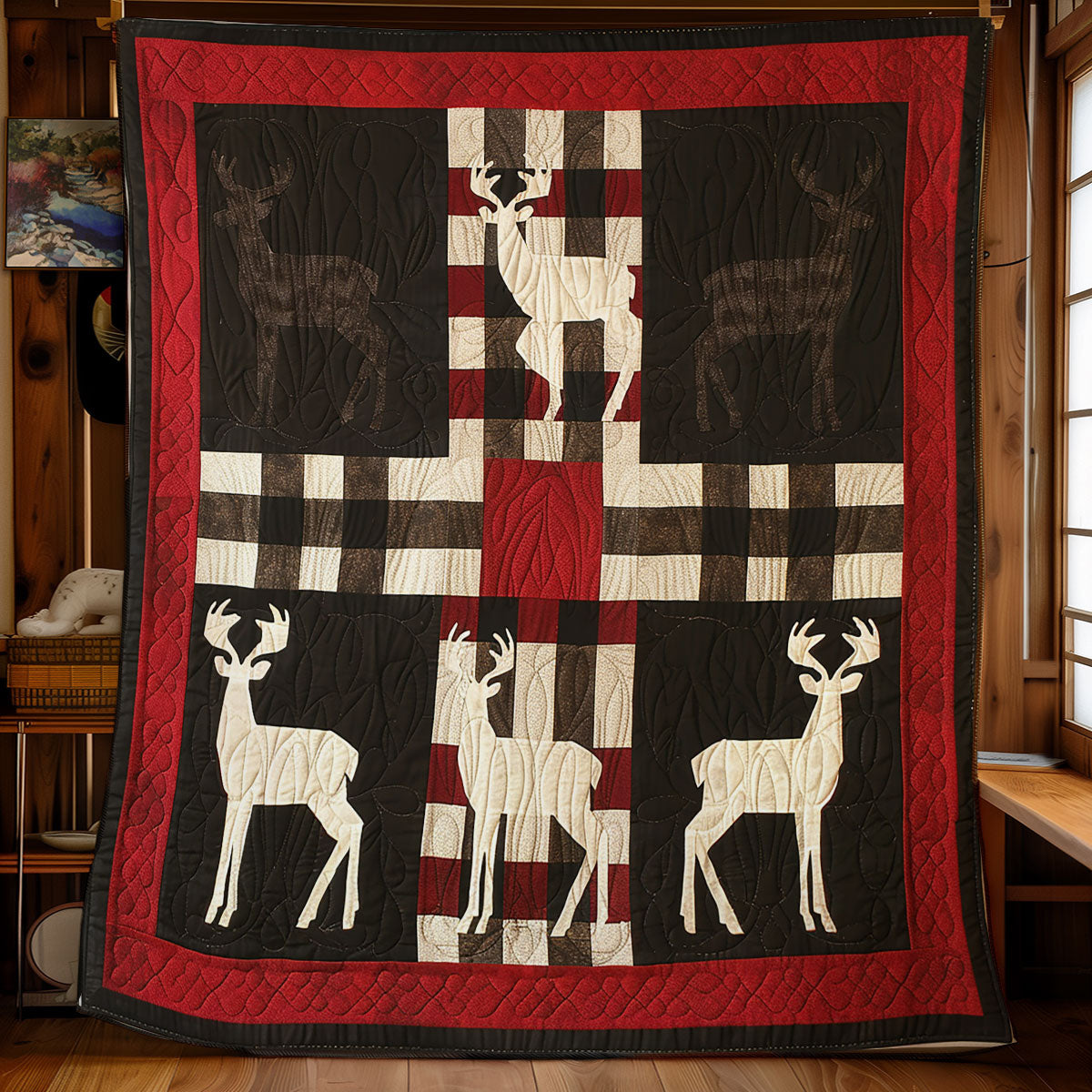 King Deer Quilt Blanket