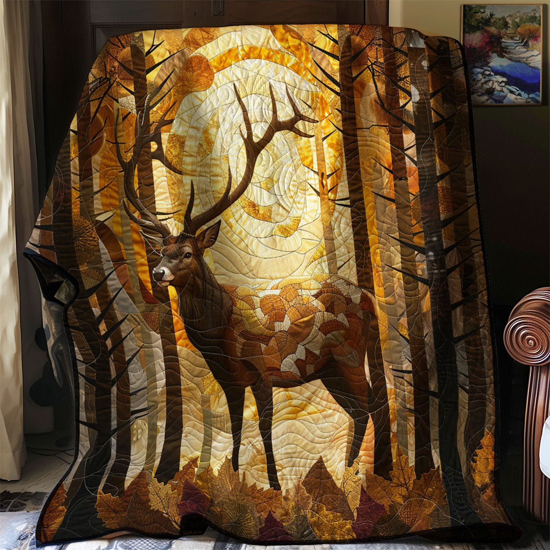 Majestic Stag Quilt Blanket