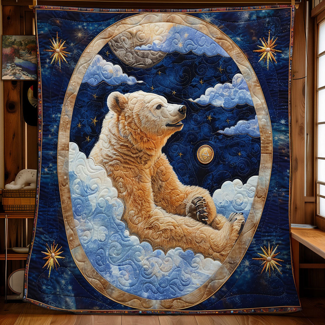 Moonlight Bear Quilt Blanket