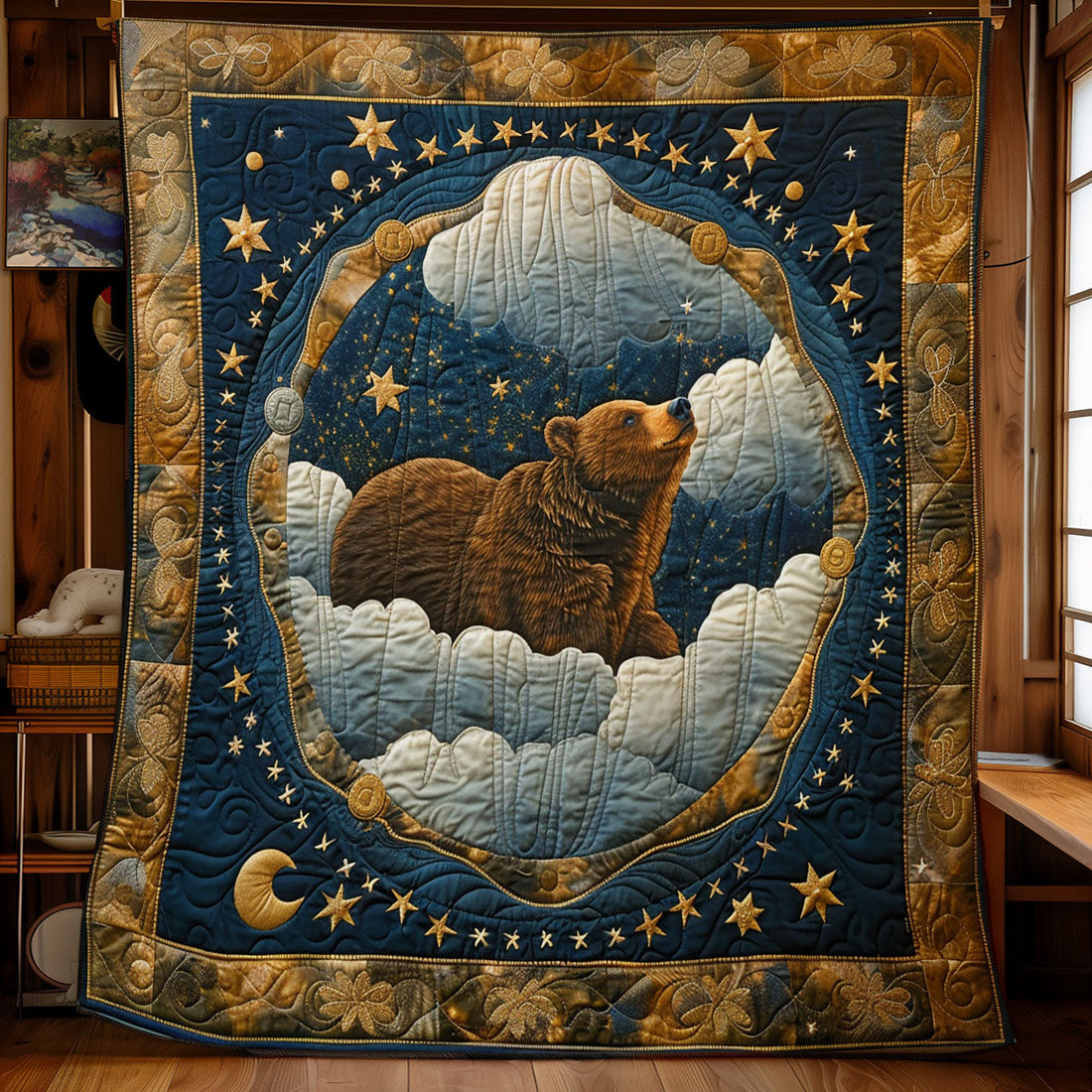 Night Bear Quilt Blanket