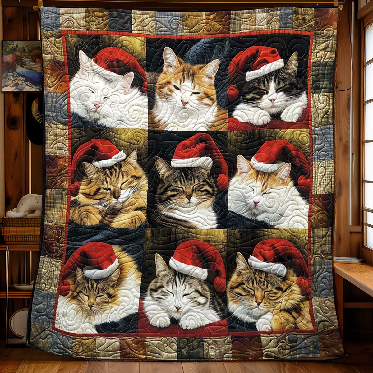 Christmas Cats Slumber Quilt Blanket