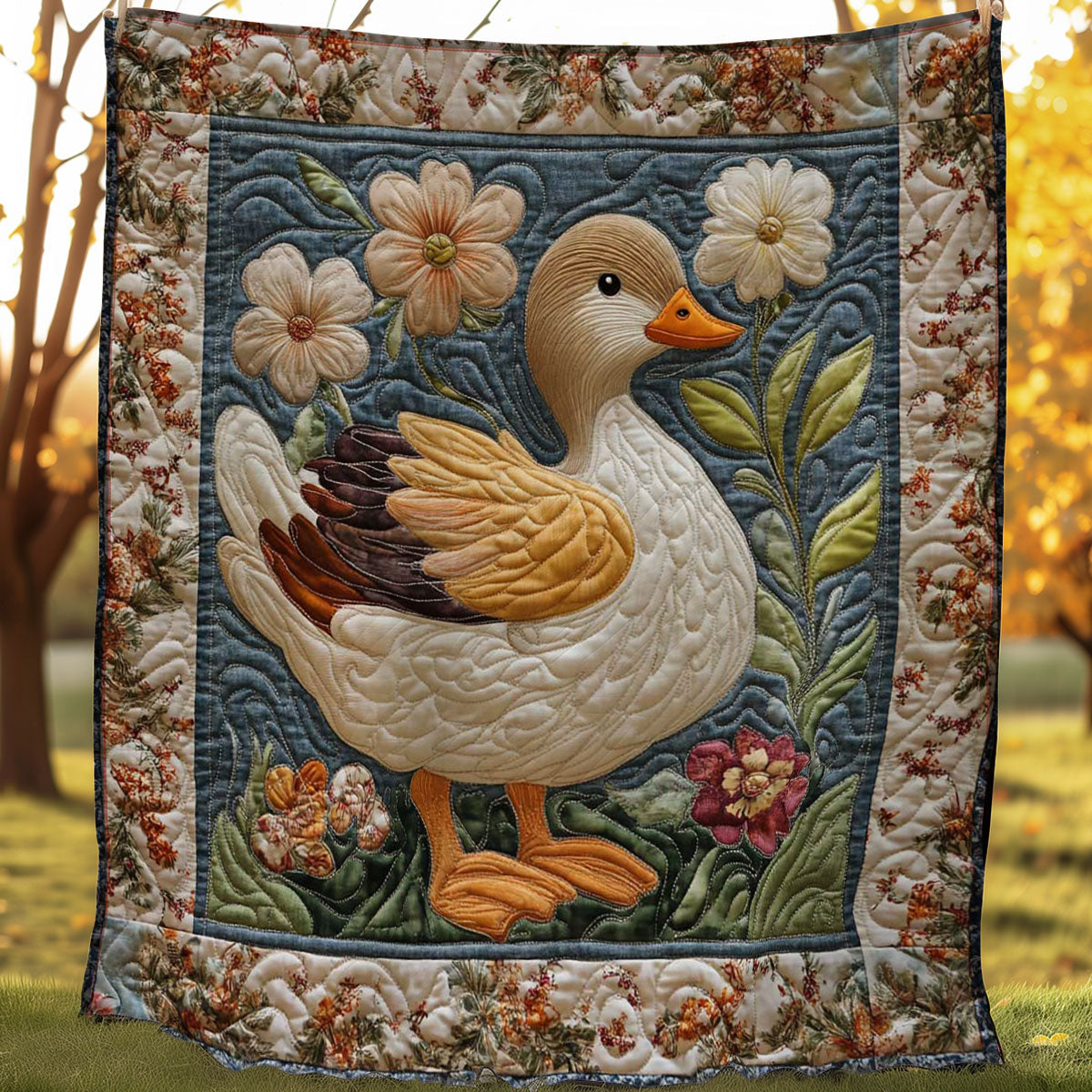 Duck Cute Quilt Blanket