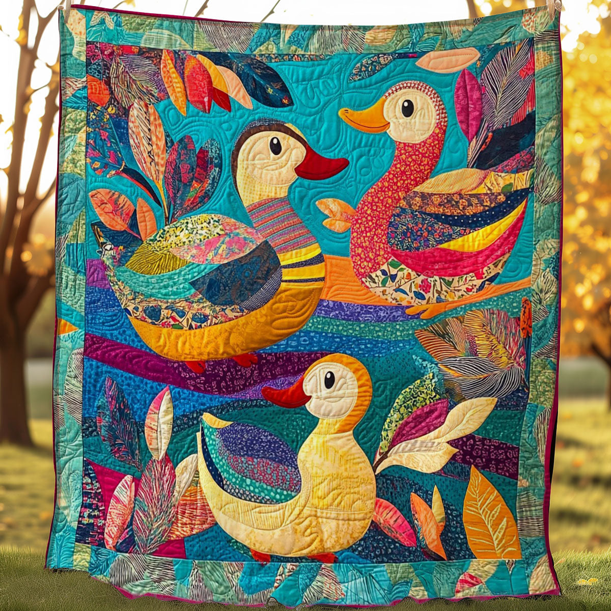 Duck Warm Embrace Quilt Blanket