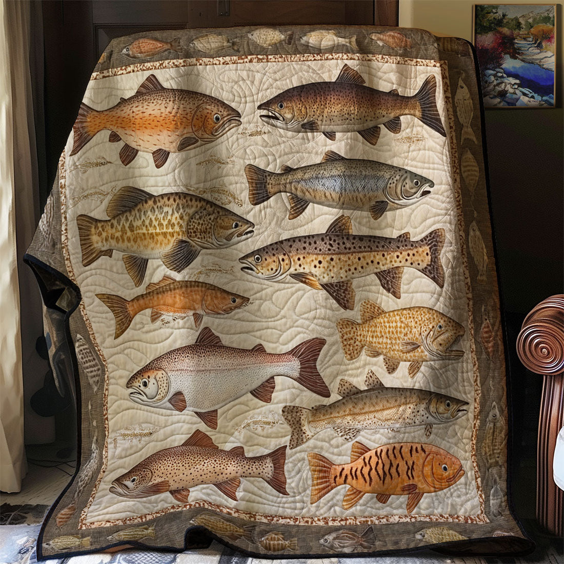 Fish Lover's Haven Quilt Blanket