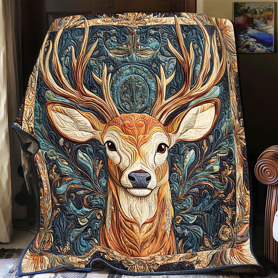 Majestic Deer Rustic Comfort Quilt Blanket
