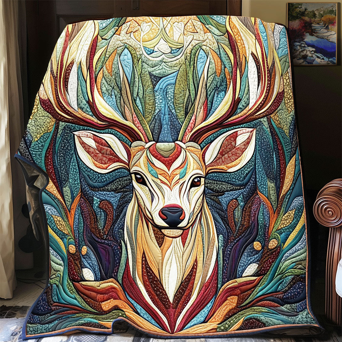 Majestic Deer Nature Escape Quilt Blanket