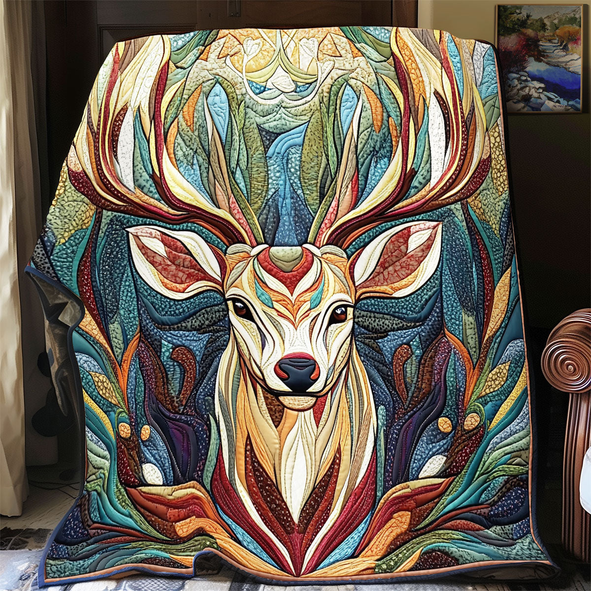 Majestic Deer Nature Escape Quilt Blanket