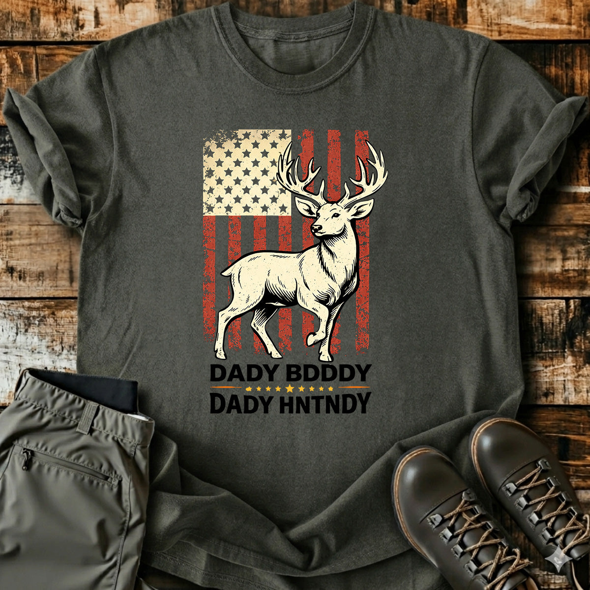 American Deer Hunting Dad T-Shirt