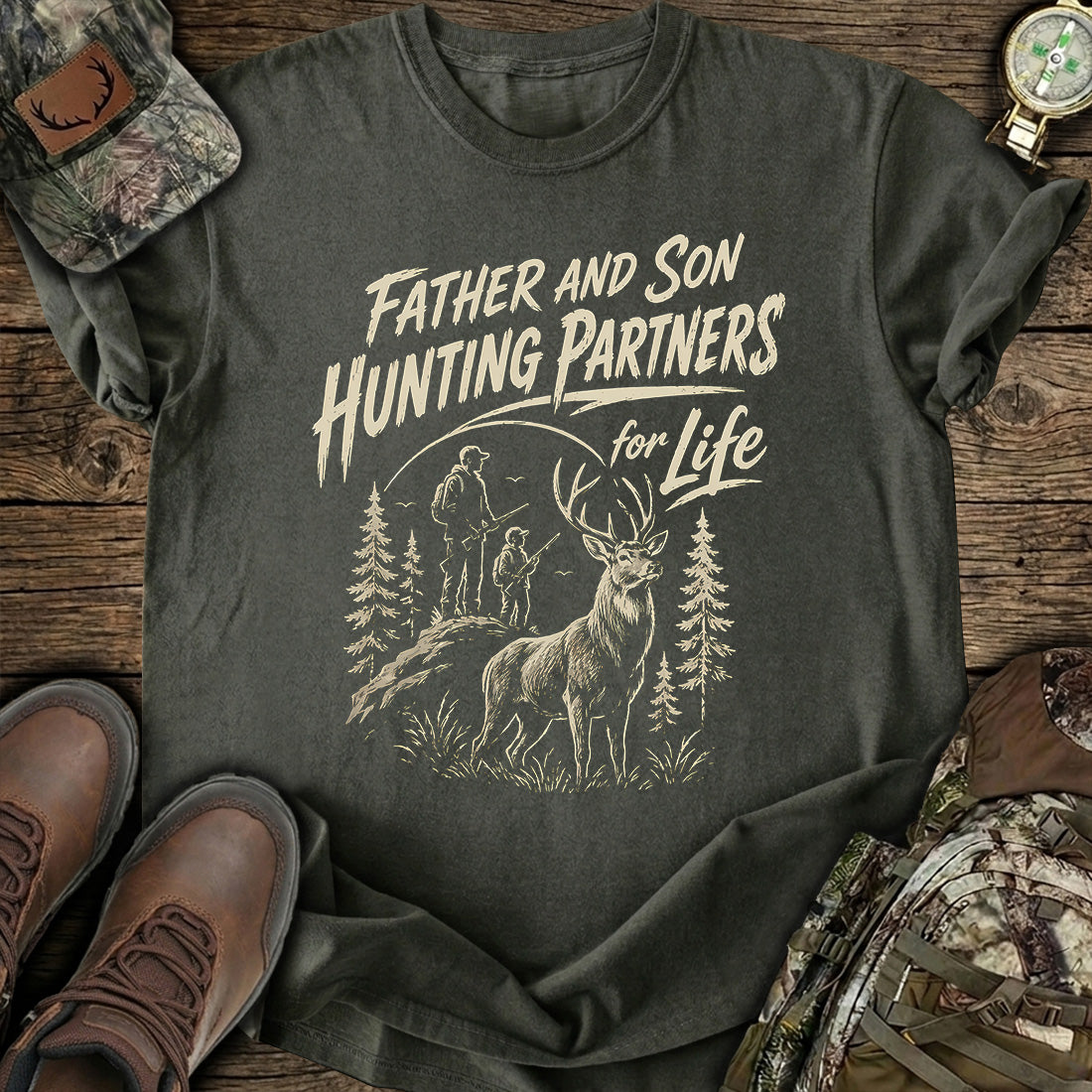 Father Son Hunting Partners T-Shirt
