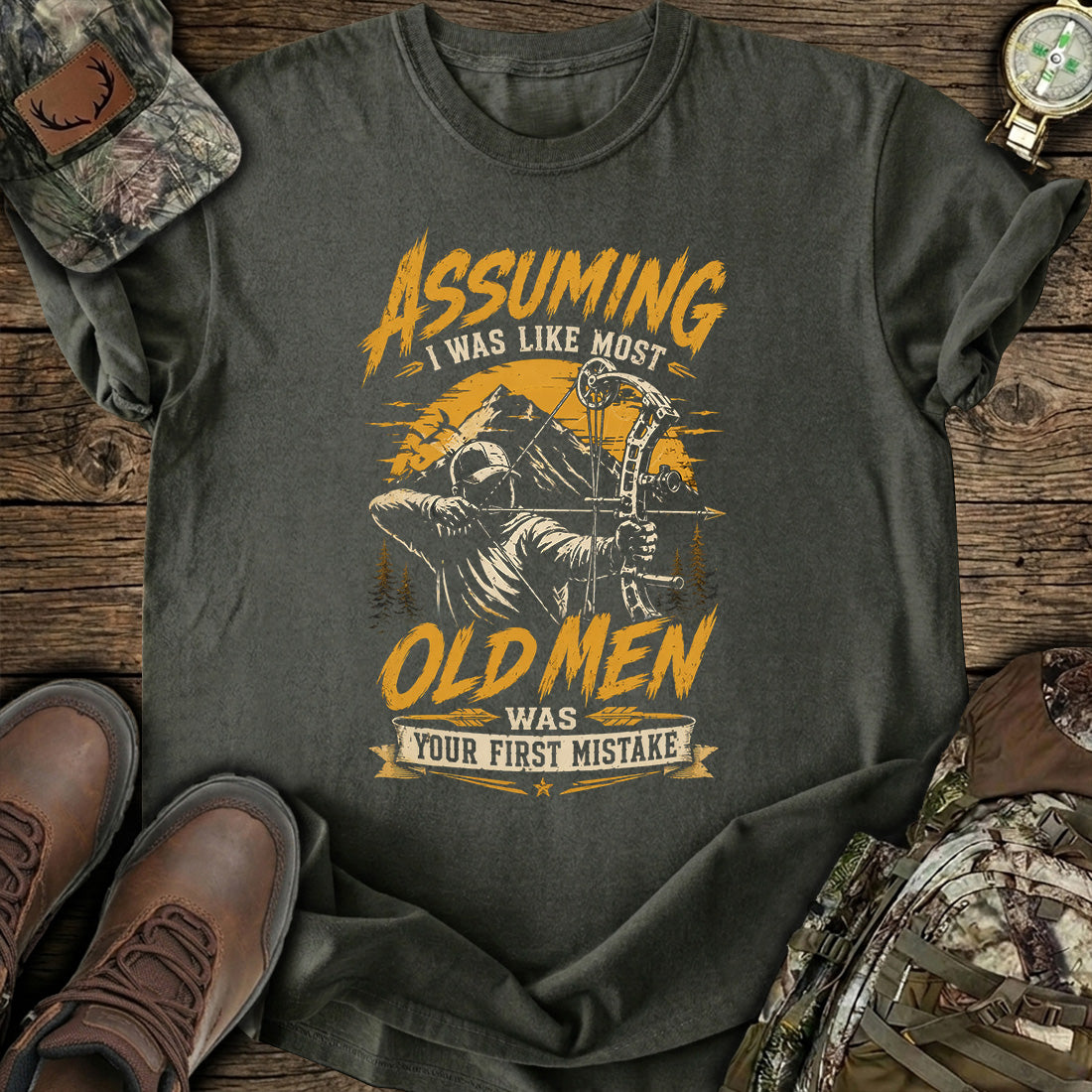 Old Men Hunting Mistake T-Shirt
