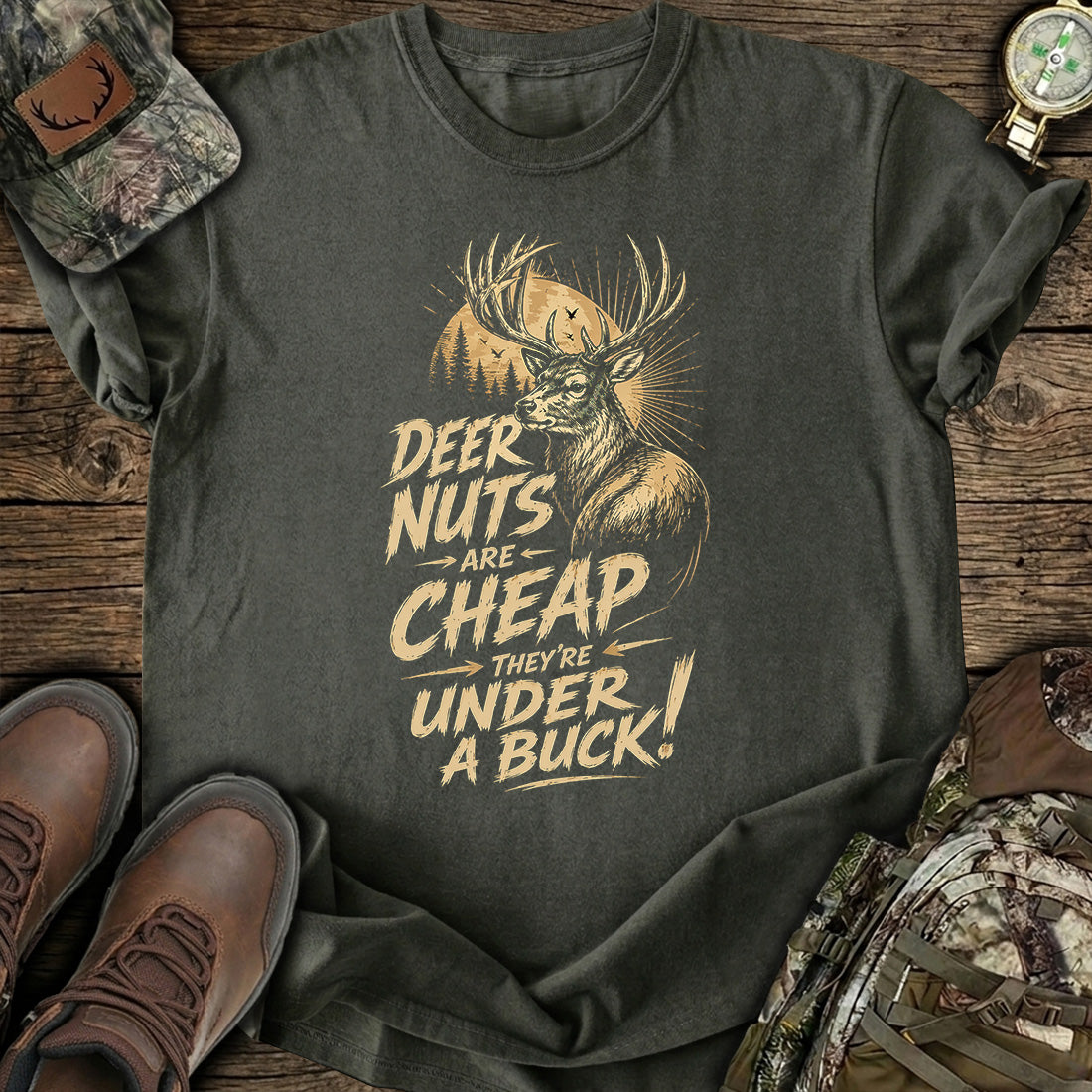 Deer Nuts Cheap Funny T-Shirt